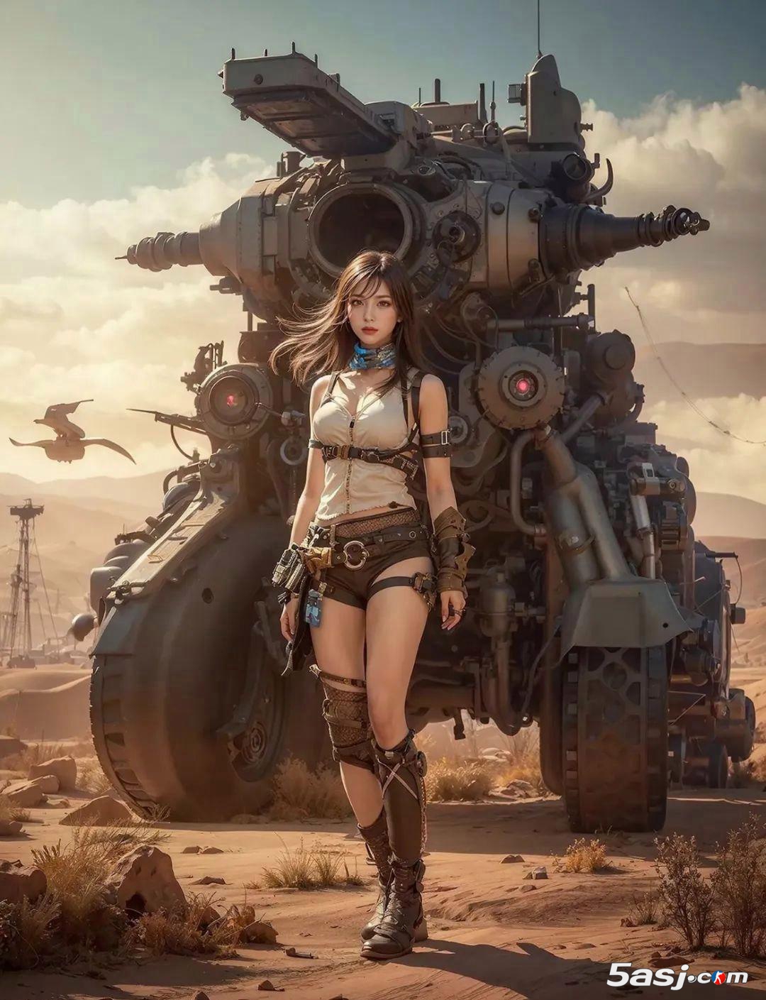 今日美圖：機甲風(fēng)少女戰(zhàn)士NX7亮相！全息櫻花下的賽博薔薇覺醒