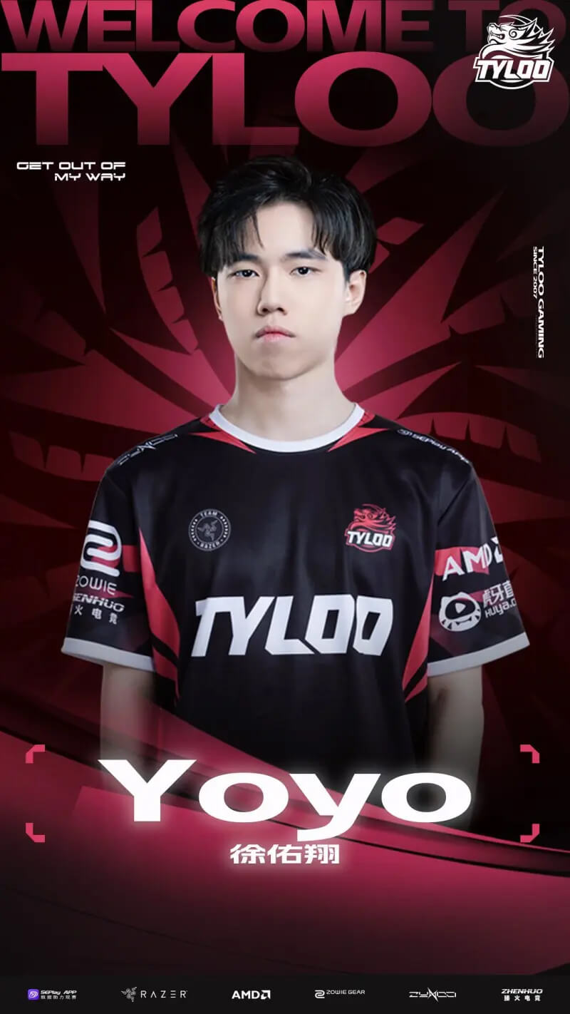 TYLOO無(wú)畏契約分部官宣新援Yoyo加盟 VCT CN新賽季陣