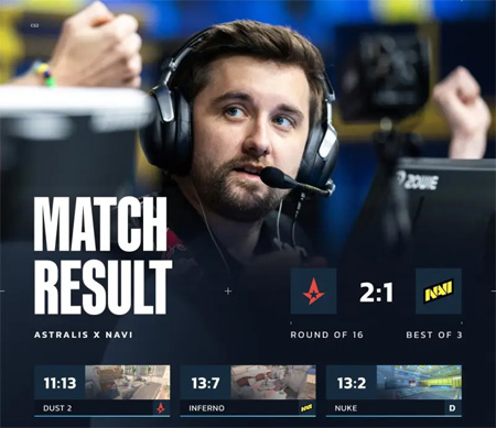 BLAST賞金賽S2：Astralis 2-1 NAVI，jabbi圖三爆發(fā)率隊晉級