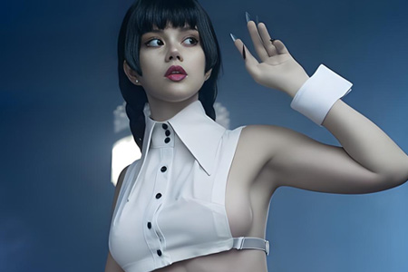 俄羅斯模特Komori神還原《星期三》暗黑風，死亡凝視復刻爆紅網(wǎng)絡